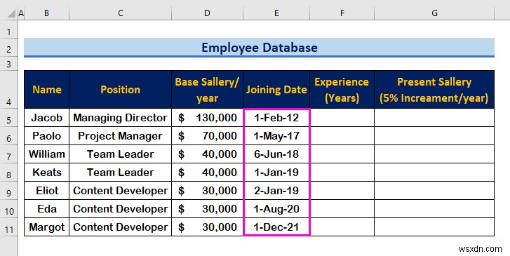 How to Create an Employee Database in Excel (with Easy Steps)