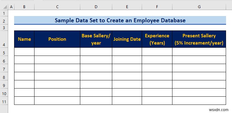 How to Create an Employee Database in Excel (with Easy Steps)