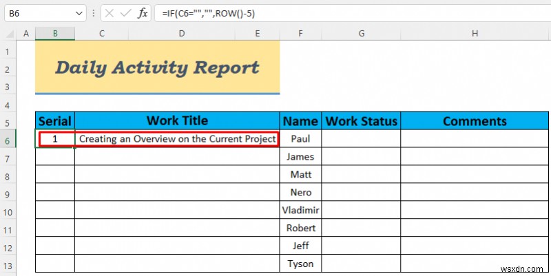 How to Make Daily Activity Report in Excel (5 Easy Examples)