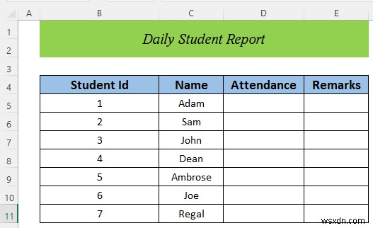 How to Make Daily Activity Report in Excel (5 Easy Examples)