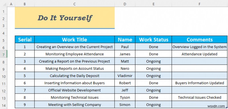 How to Make Daily Activity Report in Excel (5 Easy Examples)
