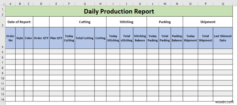How to Make Daily Production Report in Excel (Download Free Template)