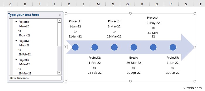 How to Create a Timeline with Dates in Excel (4 Easy Ways)