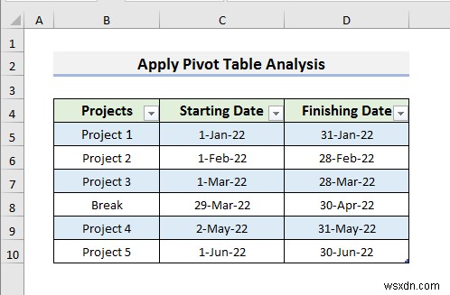 How to Create a Timeline with Dates in Excel (4 Easy Ways)