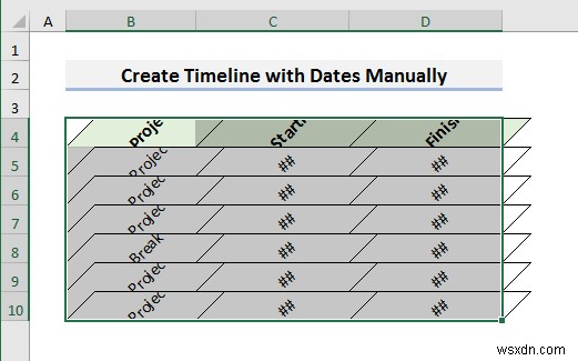 How to Create a Timeline with Dates in Excel (4 Easy Ways)
