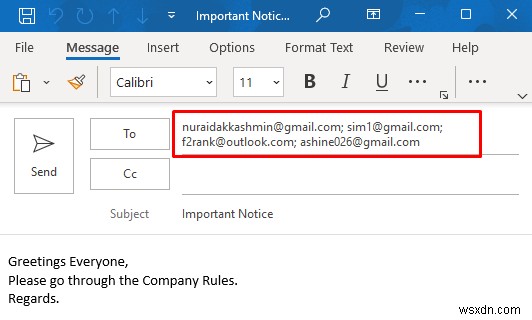 How to Send Multiple Emails from Excel Spreadsheet (2 Easy Methods)
