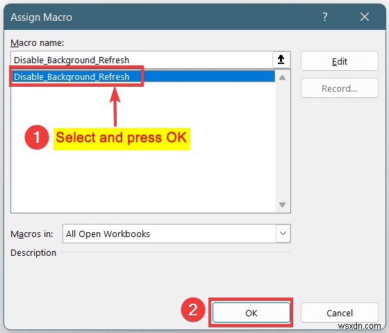How to Disable Background Refresh in Excel (2 Handy Methods)