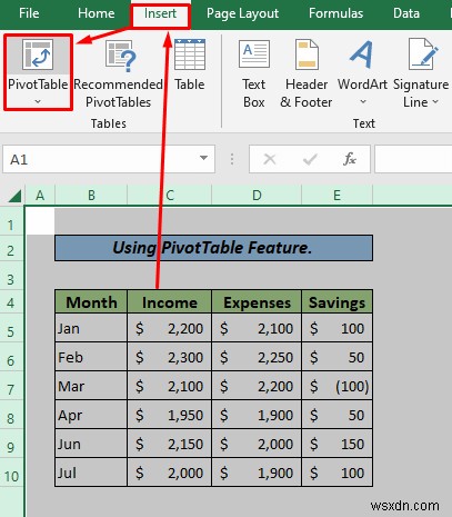 Create a Report in Excel as a Table (With Easy Steps)