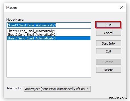 How to Send Email Automatically When Condition Met in Excel