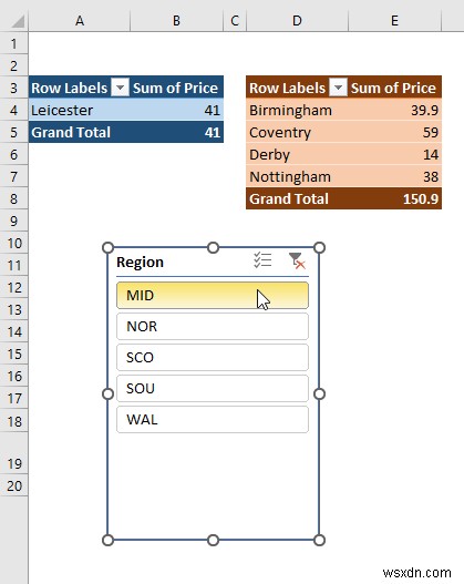 Connect Slicer to Multiple Pivot Tables from Different Data Source