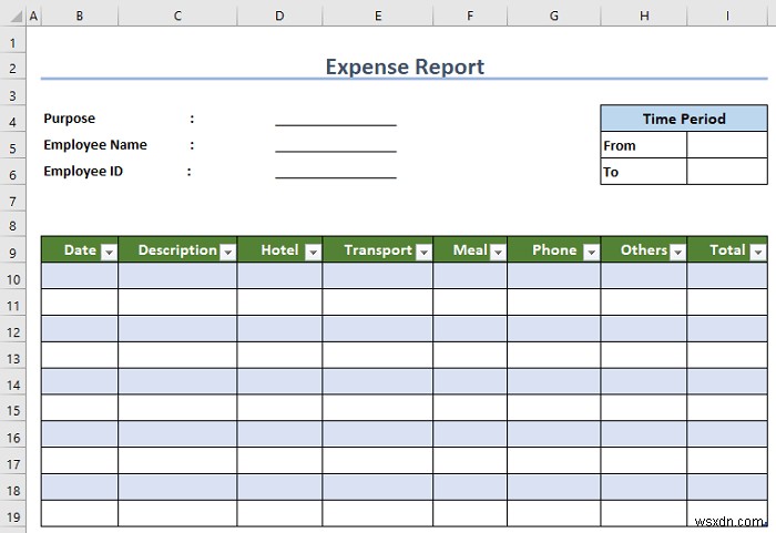 How to Create an Expense Report in Excel (With Easy Steps)