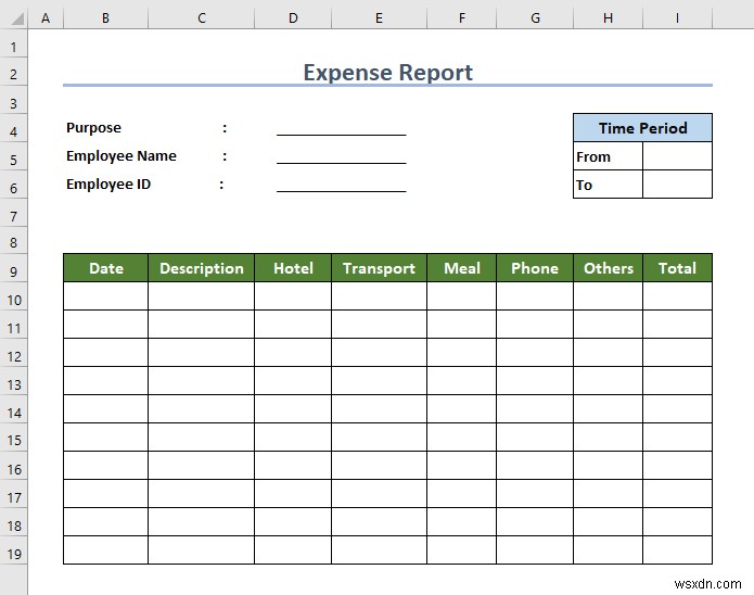 How to Create an Expense Report in Excel (With Easy Steps)