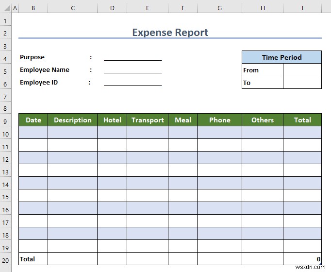 How to Create an Expense Report in Excel (With Easy Steps)