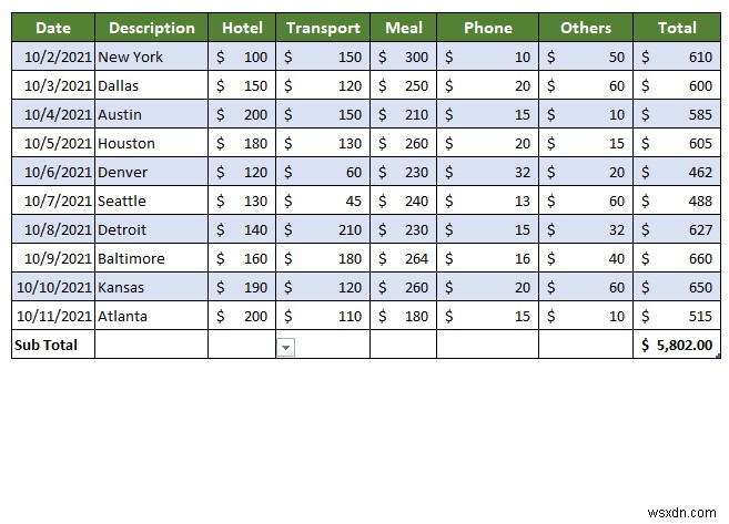 How to Create an Expense Report in Excel (With Easy Steps)