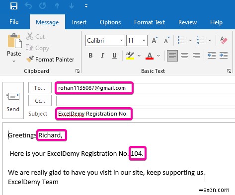 How to Send Email from Excel List (2 Effective Ways)
