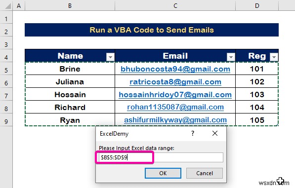 How to Send Email from Excel List (2 Effective Ways)