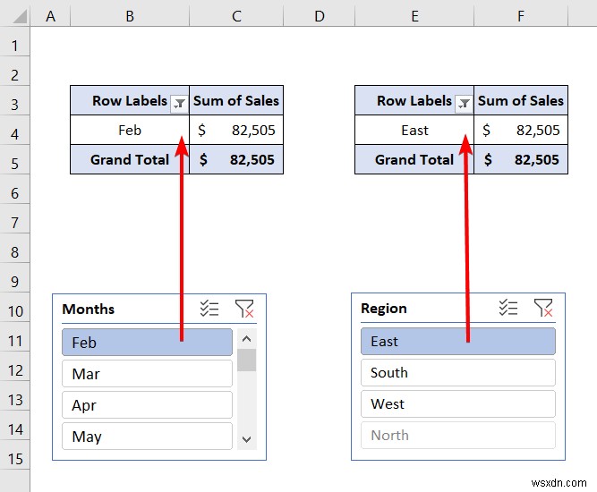 Excel Slicer for Multiple Pivot Tables (Connection and Usage)