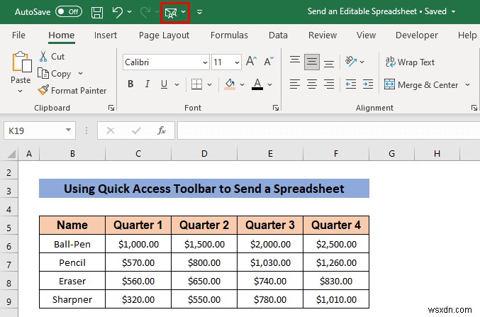 How to Send an Editable Excel Spreadsheet by Email (3 Quick Methods)