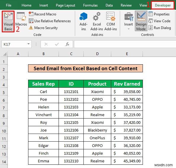 Automatically Send Emails from Excel Based on Cell Content (2 Methods)