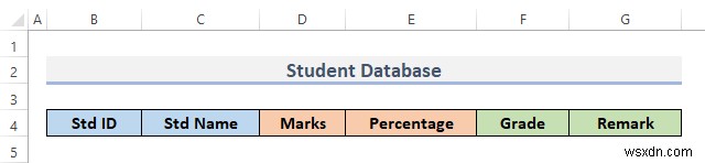 How to Create Student Database in Excel (With Easy Steps)