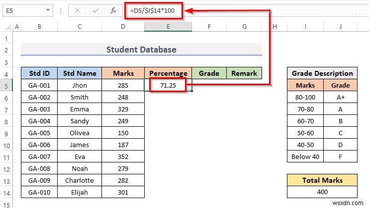 How to Create Student Database in Excel (With Easy Steps)