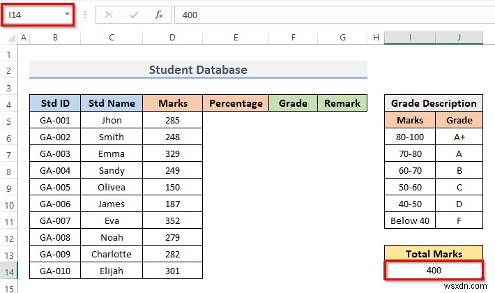 How to Create Student Database in Excel (With Easy Steps)