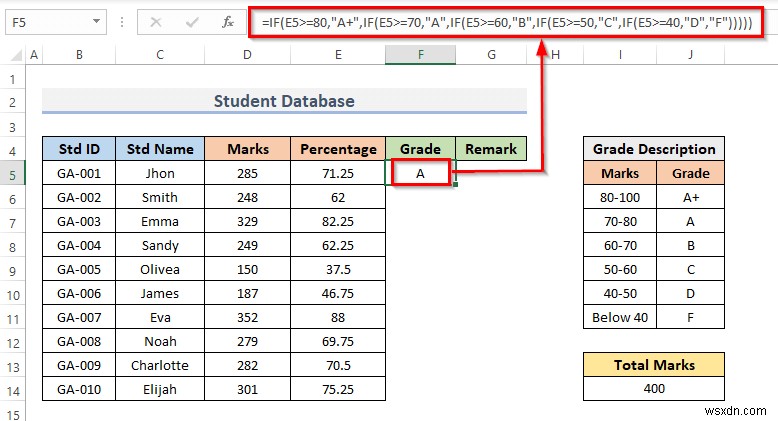 How to Create Student Database in Excel (With Easy Steps)