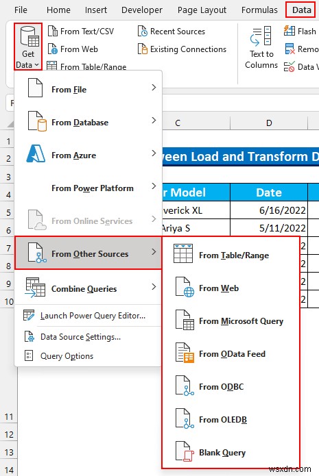 Difference Between Load and Transform Data in Excel