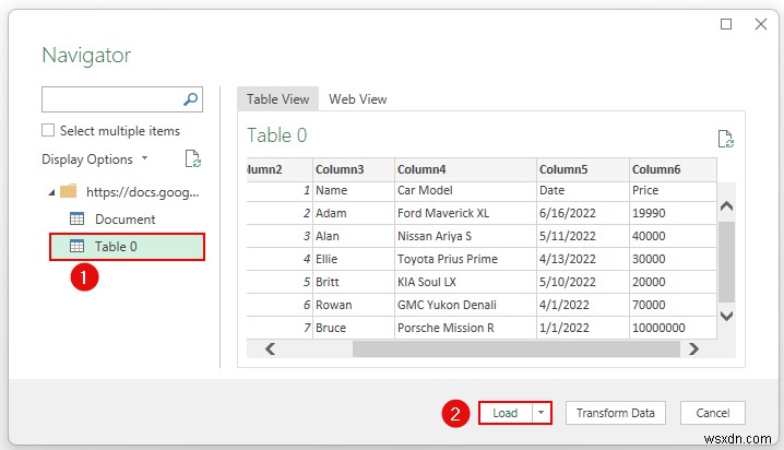Difference Between Load and Transform Data in Excel