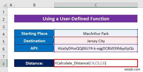 How to Calculate Distance in Excel with Google Maps
