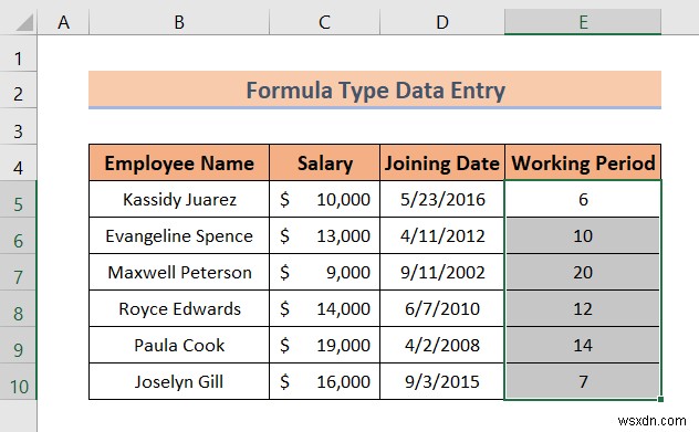 Types of Data Entry in Excel (A Quick Overview)