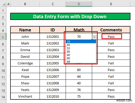 How to Create Data Entry Form with Drop Down List in Excel (2 Methods)