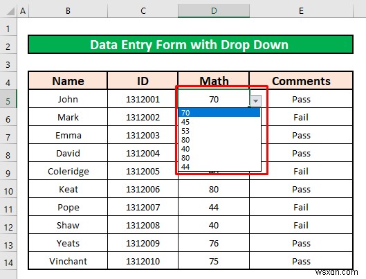 How to Create Data Entry Form with Drop Down List in Excel (2 Methods)