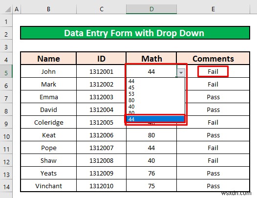 How to Create Data Entry Form with Drop Down List in Excel (2 Methods)