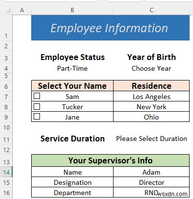 How to Make a Fillable Form in Excel (5 Suitable Examples)