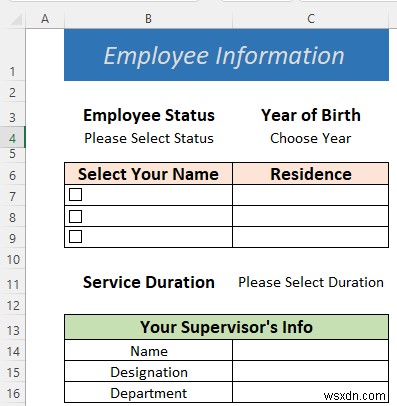 How to Make a Fillable Form in Excel (5 Suitable Examples)
