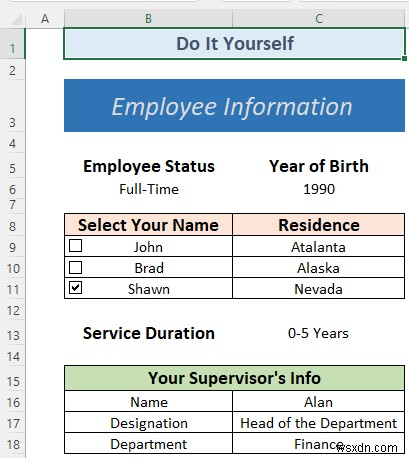How to Make a Fillable Form in Excel (5 Suitable Examples)