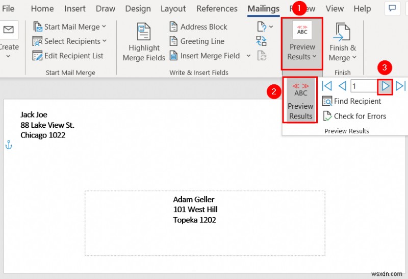 Mail Merge from Excel to Word Envelopes (2 Easy Methods)