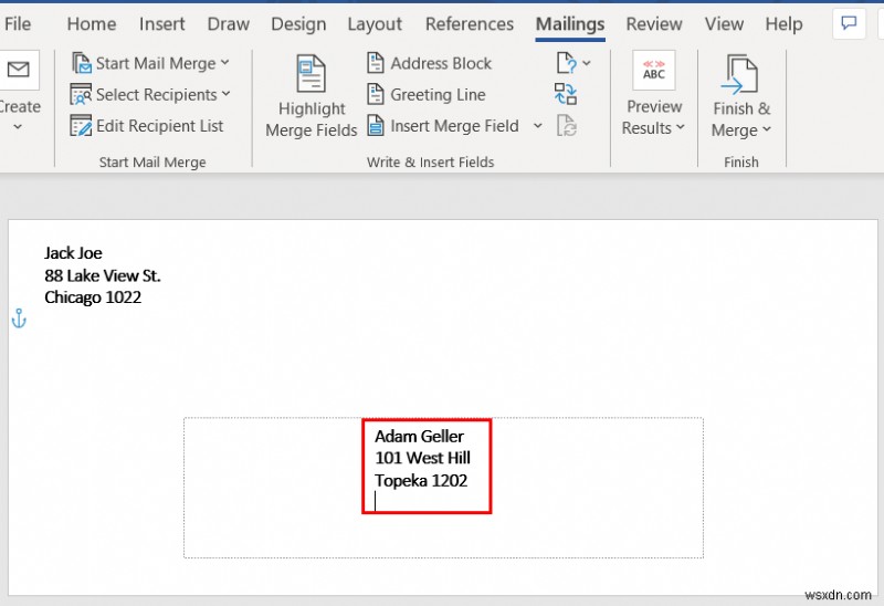 Mail Merge from Excel to Word Envelopes (2 Easy Methods)