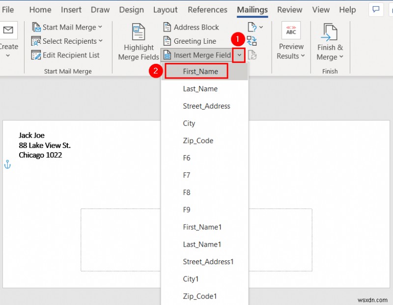 Mail Merge from Excel to Word Envelopes (2 Easy Methods)