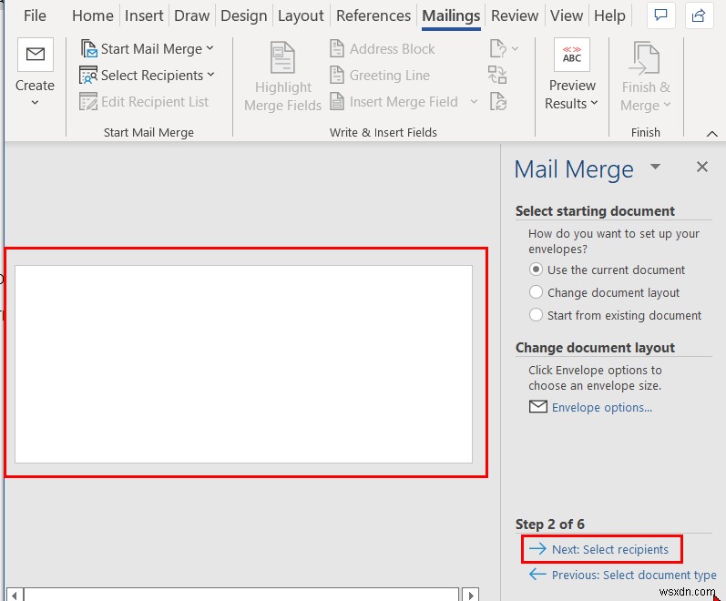 Mail Merge from Excel to Word Envelopes (2 Easy Methods)