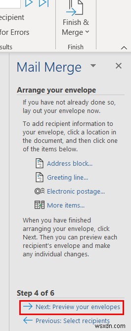Mail Merge from Excel to Word Envelopes (2 Easy Methods)