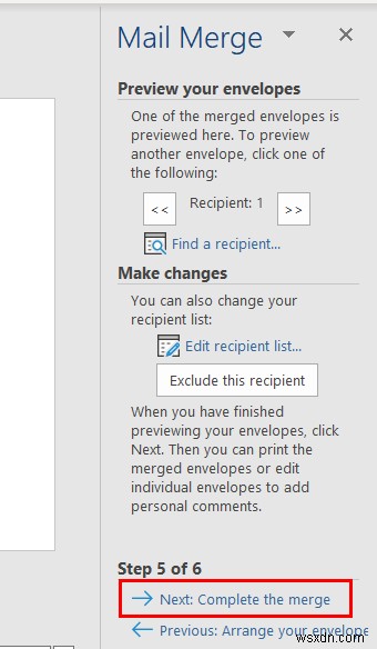 Mail Merge from Excel to Word Envelopes (2 Easy Methods)