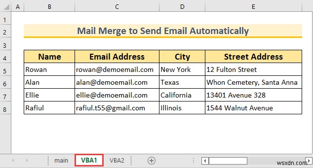 Mail Merge in Excel without Word (2 Suitable Ways)