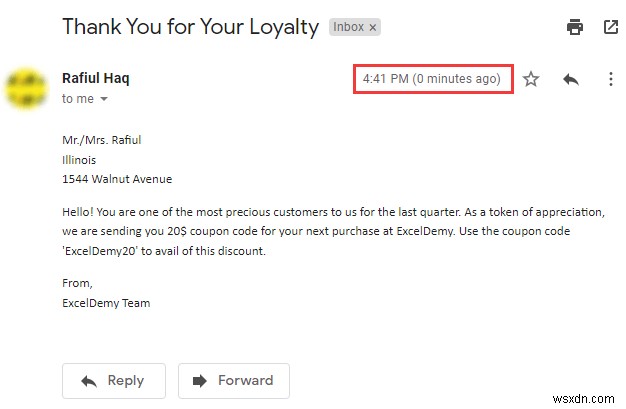 Mail Merge in Excel without Word (2 Suitable Ways)