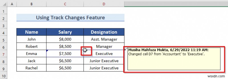 How to See Who Made Changes in Excel (6 Easy Methods)