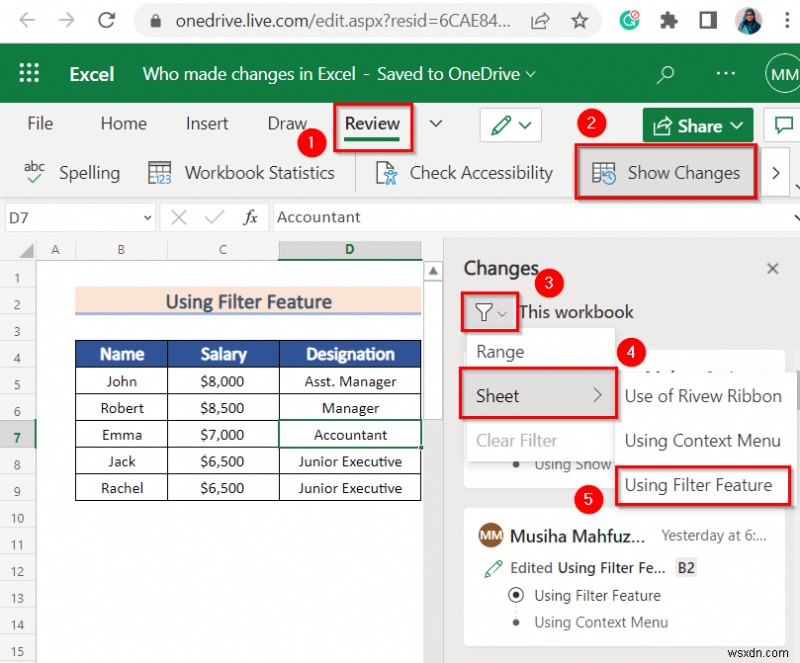 How to See Who Made Changes in Excel (6 Easy Methods)