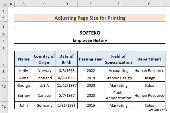 How to Adjust Page Size for Printing in Excel (6 Quick Tricks)