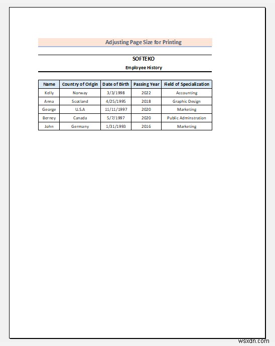 How to Adjust Page Size for Printing in Excel (6 Quick Tricks)