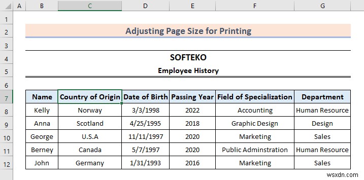 How to Adjust Page Size for Printing in Excel (6 Quick Tricks)